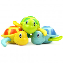 Pull-on turtle bath toy - Blue