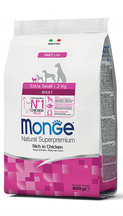 Monge Dog Daily line Extra small adult 800 gr