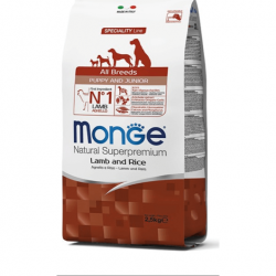 Monge All Breed Puppy and Junior Lamb and Rice dry dog food