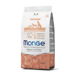 Monge All Breeds Puppy & Junior Salmon and Rice 12kg dogfood