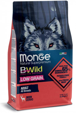 Monge Bwild  Szarvas felnőtt kutya Low Grain – Deer – All Breeds Adult