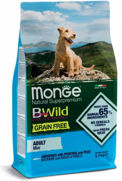 Monge Dog Grain Free – Anchovies with Potatoes and Peas – Mini Adult 2,5 kg