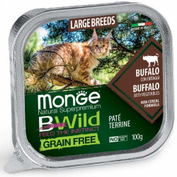 Monge Cat Paté terrine Buffalo with Vegetables – Large Breed All Life Stage