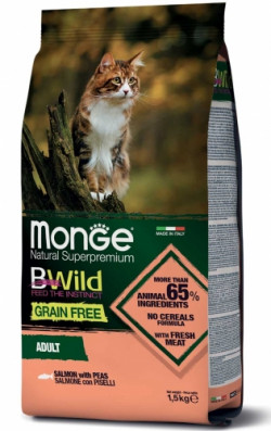 Monge Cat Grain Free – Salmon with Peas – Adult