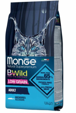 Monge Cat Low Grain – Anchovies – Adult szardella