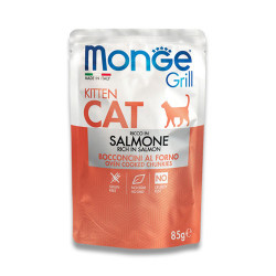 Monge Cat Monge Jelly Cat Pouch Grill 85g – Kitten (Salmon)