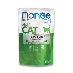 Monge Jelly Cat Pouch Grill 85g – Adult (Rabbit)