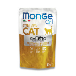 Monge Jelly Cat Pouch Grill 85g – Sterilized (Cockerel)