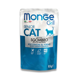 Monge Jelly Cat Pouch Grill 85g – Senior (Mackerel)